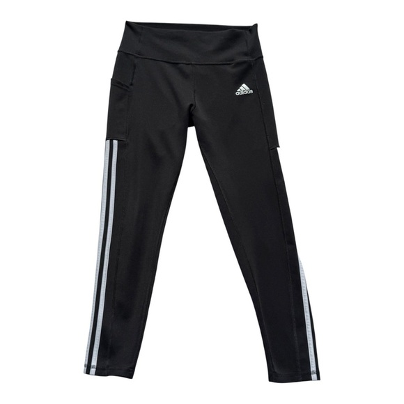 adidas Pants - Adidas Aeroready Black 3-Stripes High-Rise Pocket Leggings Size Medium